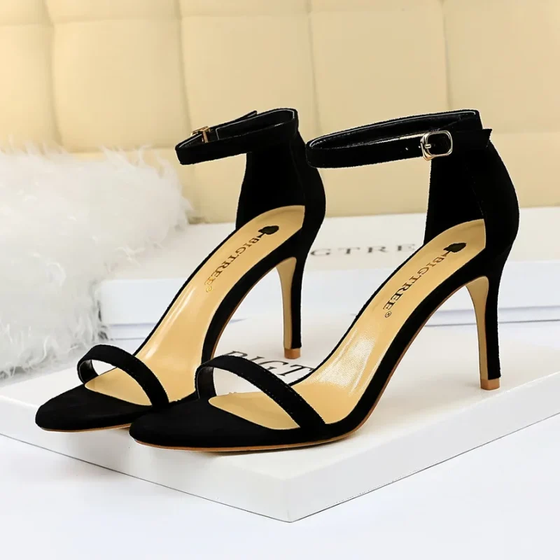 Summer Women 8cm 11cm High Heels Suede Platform Sandals Lady - Image 13