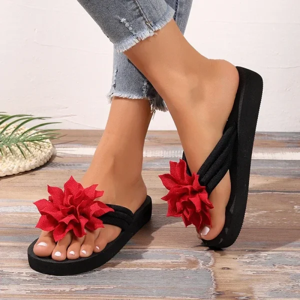 Summer Beach Shoes for Women 2024 New Fashion Flower Women's - Image 5