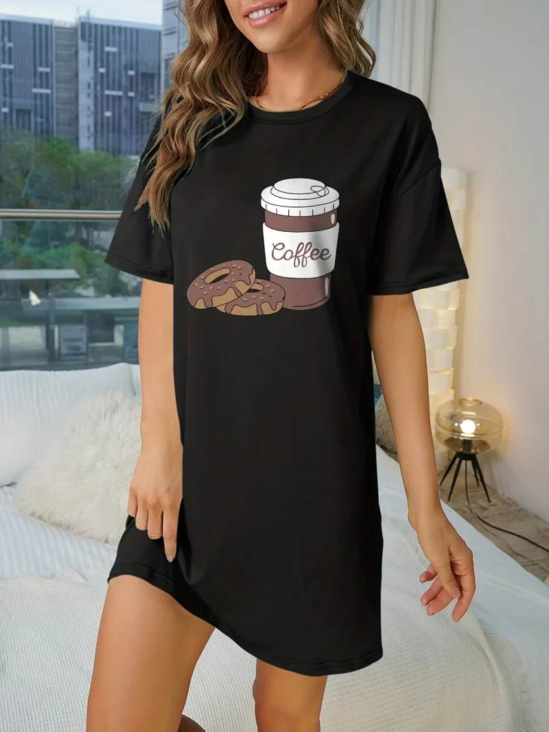 Women's Home Sleeping Dresses Plus Size Women's Loose Dresses - Image 5