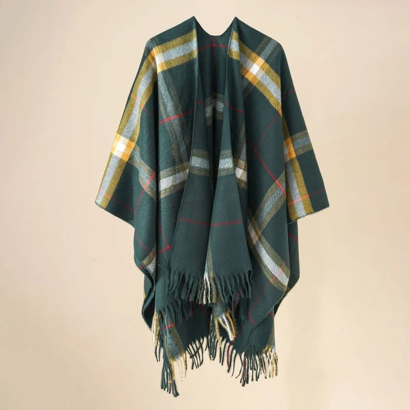 Winter Fashion Plaid Tassel Shawl Women Fashion - Image 12
