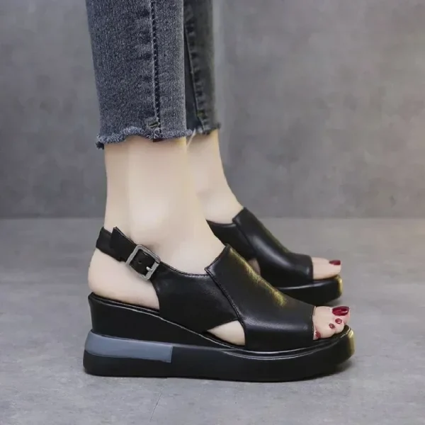 Summer Wedge Platform Sandals Fashion Retro Romen Beach Shoes Ladies - Image 5