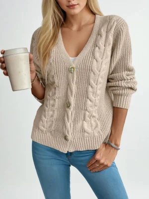 Knitted Cardigan Sweaters Women 2024 Fashion