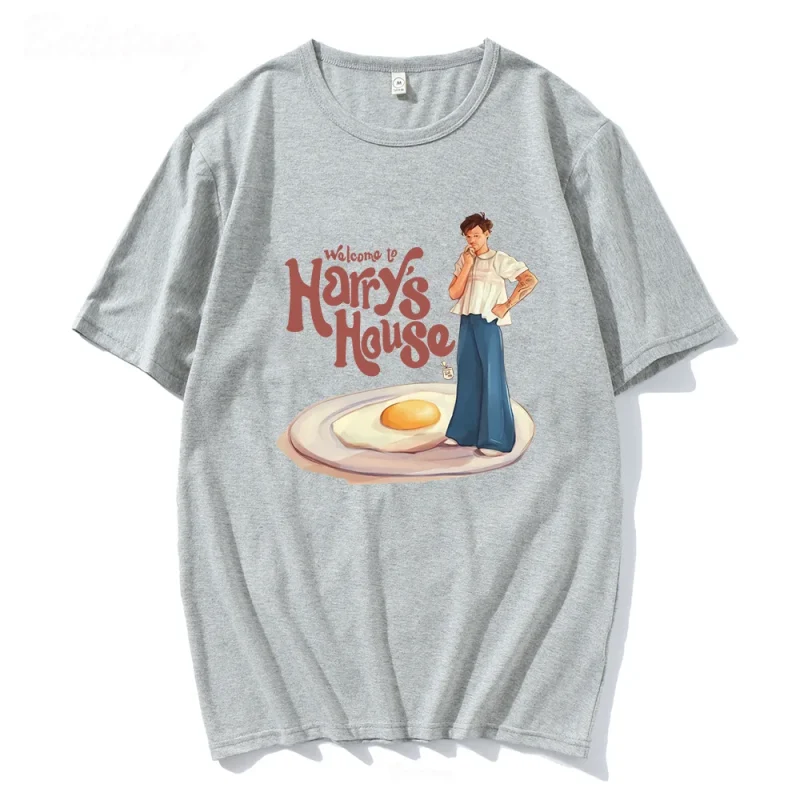 Summer O-Neck Plus Size Tees Boy Thinking House T Shirt Cotton - Image 4