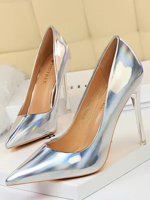 Women Fetish 10.5cm High Heels Pumps Wedding Bridal