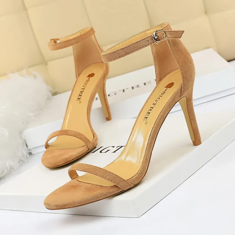 Summer Women 8cm 11cm High Heels Suede Platform Sandals Lady - Image 14