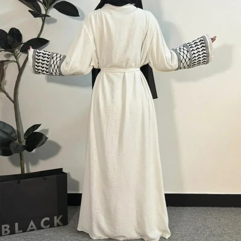 Open Front Abaya Muslim Long Sleeve Cardigan Abayas Maxi Dress - Image 9