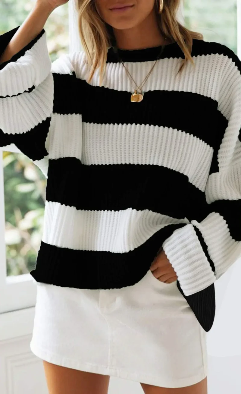 Winter Fashion Sweaters Long Sleeve Knit Jumper - Image 12