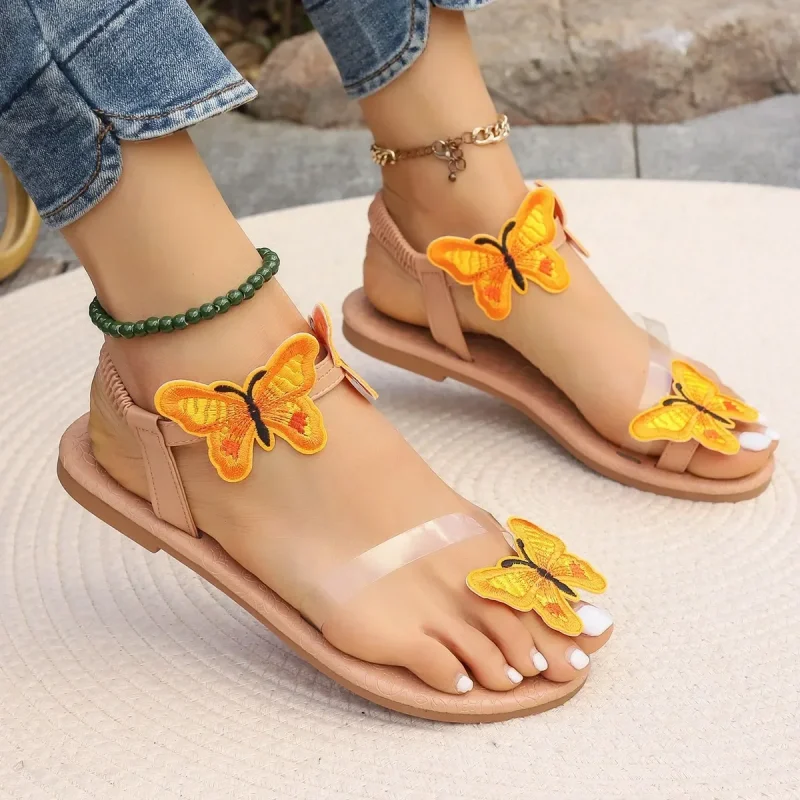 Luxury Designer Women Shoes Butterfly Decoration Flat Ladies Shoes - Image 4