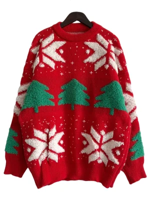 Christmas Sweater Autumn Winter New Year Knitted