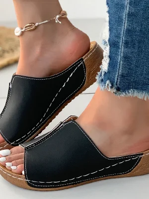 Women Sandals Peep Toe Wedge Heeled Summer Shoes Women Heels Sandals