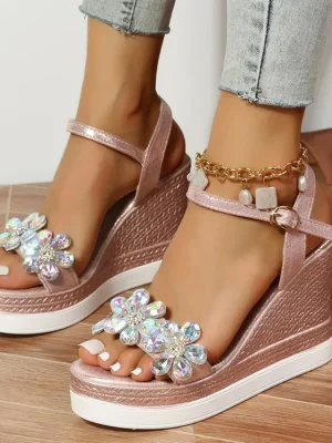 Women Summer Wedge Heel Sandals Platform Sandals Strap Open Toe