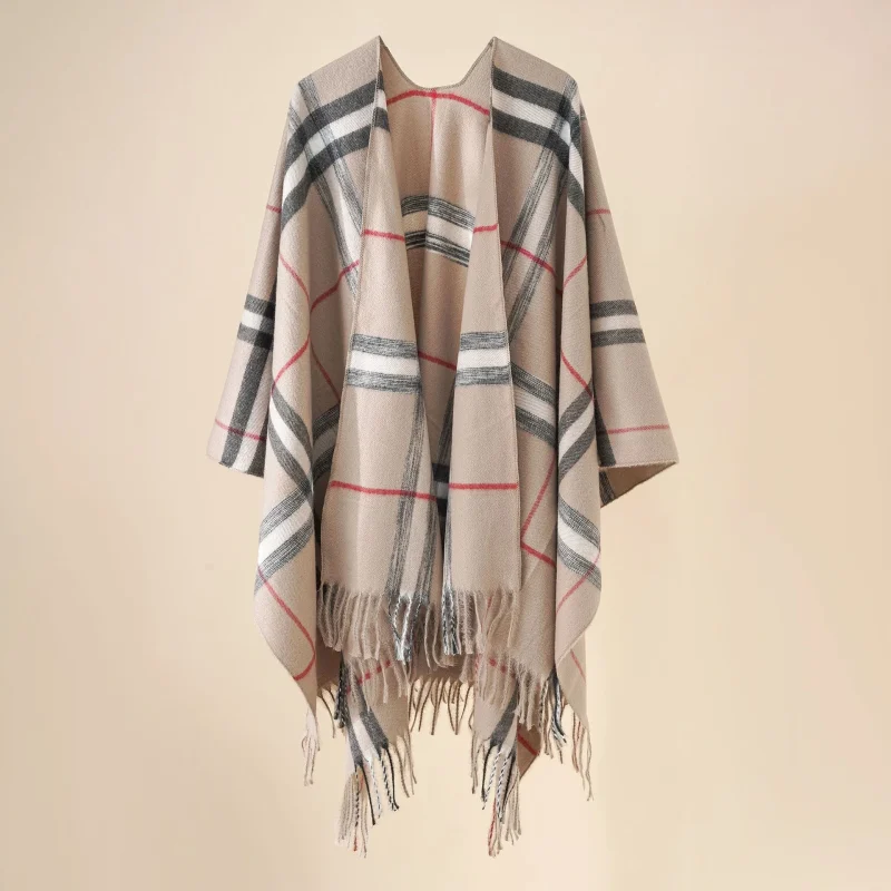 Winter Fashion Plaid Tassel Shawl Women Fashion - Image 10