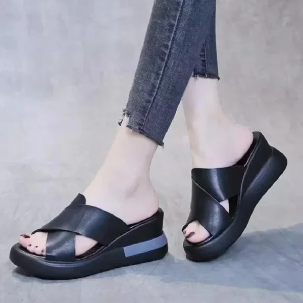 Summer Wedge Platform Sandals Fashion Retro Romen Beach Shoes Ladies - Image 7