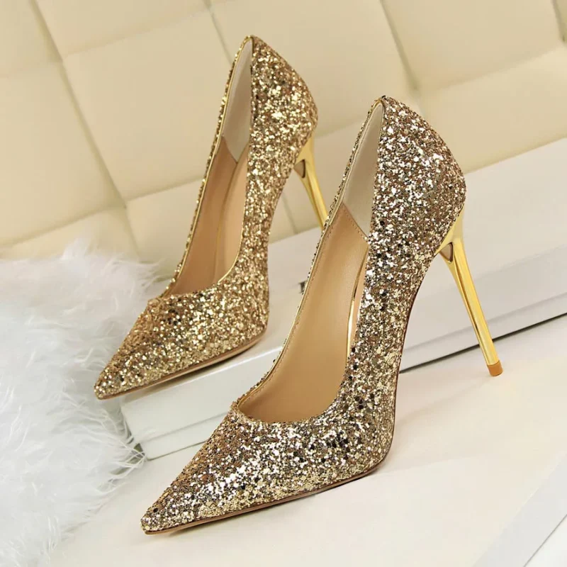 Women 7cm 9.5cm High Heels Pumps Wedding Bridal - Image 22