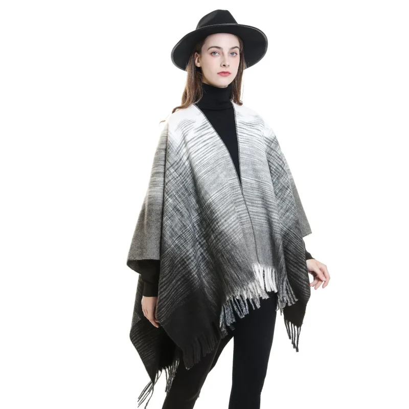 Winter Fashion Plaid Tassel Shawl Women Fashion - Image 7