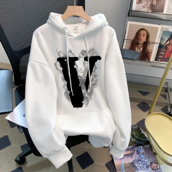 Winter Hooded Sweatshirt For Women Loose Fitting High Street - Image 2