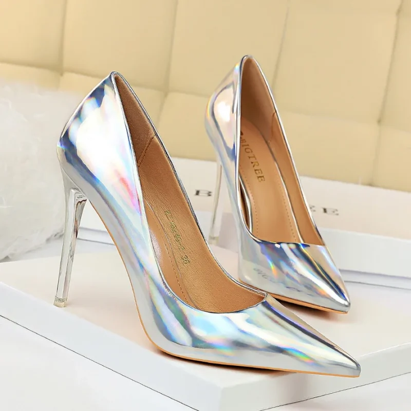 Women Fetish 10.5cm High Heels Pumps Wedding Bridal - Image 16