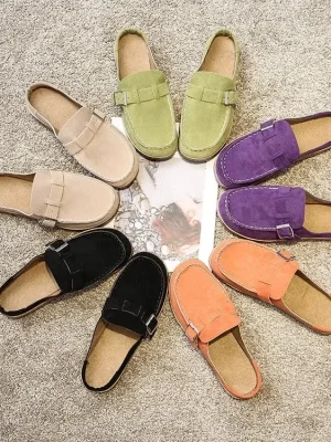 Women Casual Solid Color Shoes Light Round Toe Half Slippers