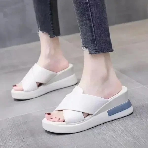 Summer Wedge Platform Sandals Fashion Retro Romen Beach Shoes Ladies - Image 6