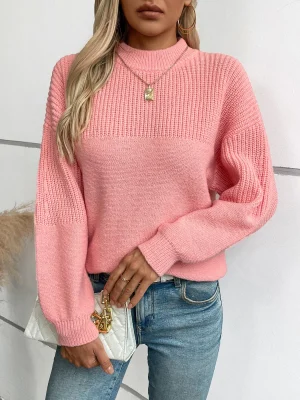 Pullovers Women 2024 Fashion Long Sleeve Knitted Sweaters