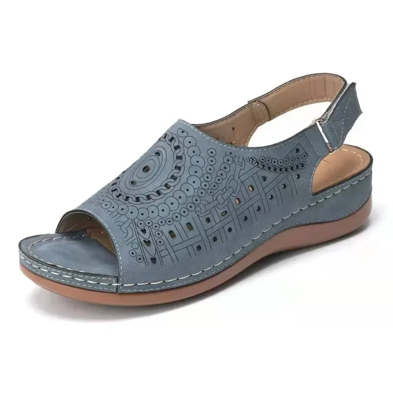 Womens Sandals Hollow Platform Sandals Women Retro Casual Fish Mouth