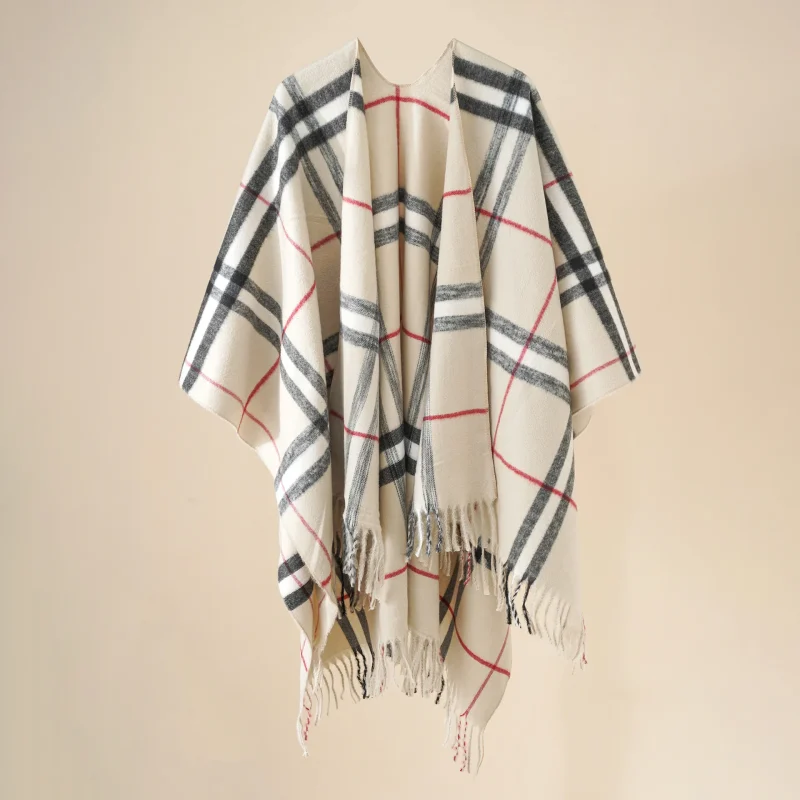 Winter Fashion Plaid Tassel Shawl Women Fashion - Image 9