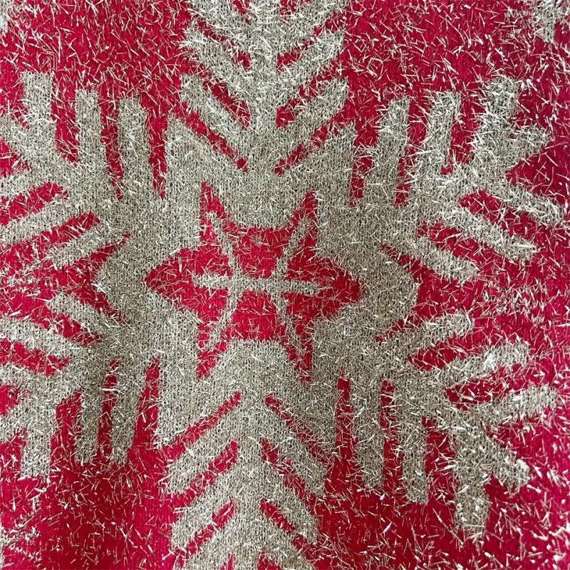 Snowflake Gold Thread Elk Christmas Sweater Women 2024 - Image 11