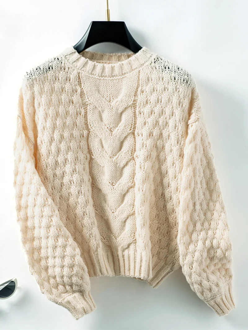 Winter Twisted Knit Sweater Women Streetwear Fashion - Image 13