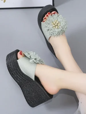 Women Sandals Platform Sandals Shoes Women Summer Sandals Bow Slipper