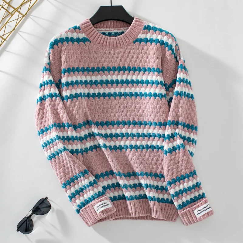 Women's Chenille Soft Striped Sweaters 2024 - Image 11