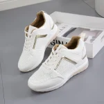 New Women Chunky Sneakers Solid Color Platform Shoes Thick Bottom Zipper - Image 8