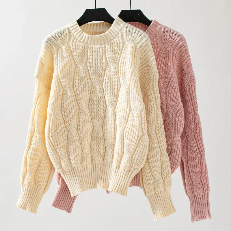 Solid Color Twist Sweaters Women 2024 Fashion - Image 11
