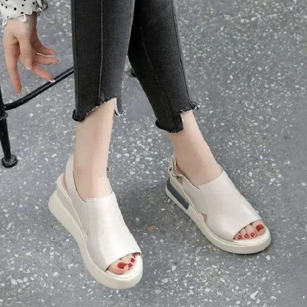 Summer Wedge Platform Sandals Fashion Retro Romen Beach Shoes Ladies - Image 4