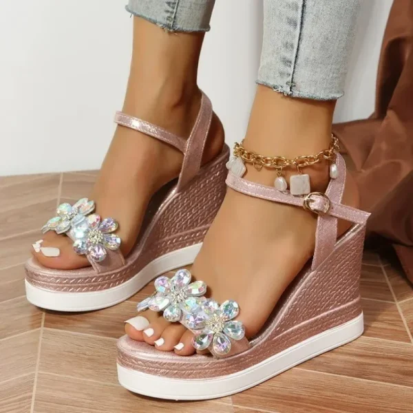 Women Summer Wedge Heel Sandals Platform Sandals Strap Open Toe - Image 2