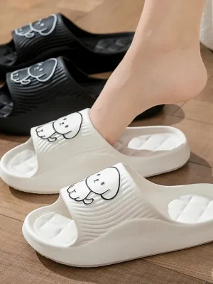 Cute Couple Pillow Slippers Female Summer Wear 2024