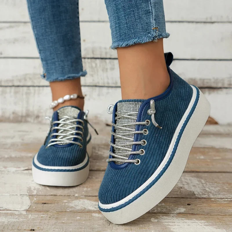 Women's Low-top Vulcanized Shoes Round Toe Casual Shoes Flat - Image 8