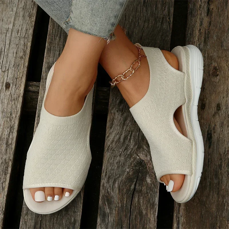 Beach Sandal for Men Casual Round Toe Solid Color Plus Size Sports Slippers - Image 4