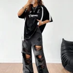 Women's Plus Size Sports Football Jersey Loose - Image 4