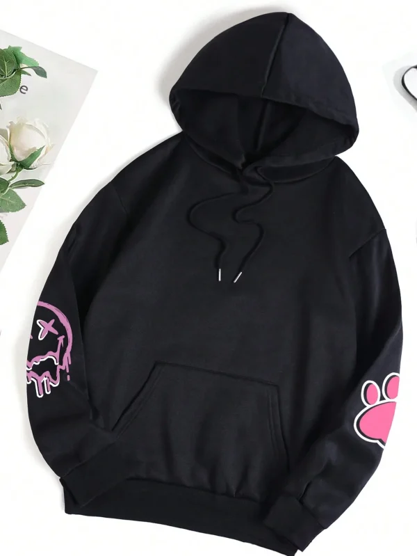 Cartoon Kangaroo 3D Printed Women's Hoodie Fashionable - Image 2