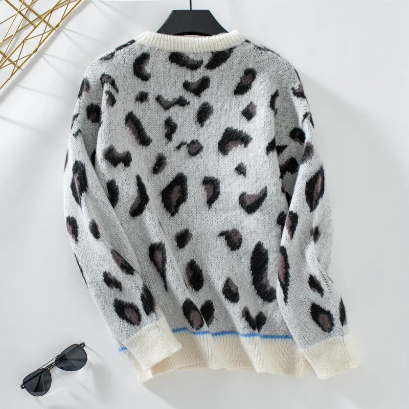 Women's Leopard Knitted Sweater Autumn Winter Cloth - Image 11