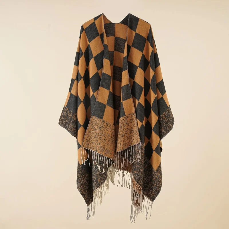 Winter Fashion Plaid Tassel Shawl Women Fashion - Image 18