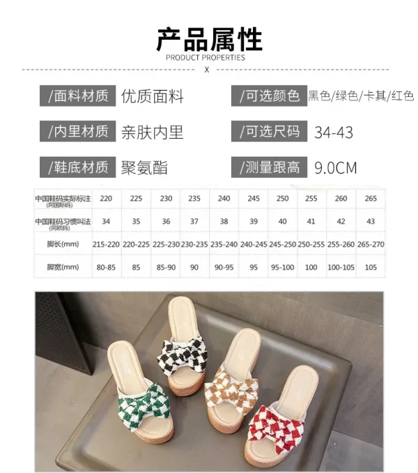 Women Slippers Sweet Bow Women Open Toes Summer Sexy Flower Shoes - Image 9