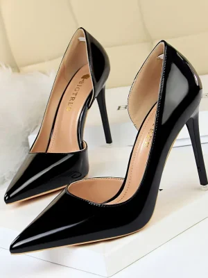 Women 10.5cm High Heels Pumps Lady Stripper Stiletto Metallic