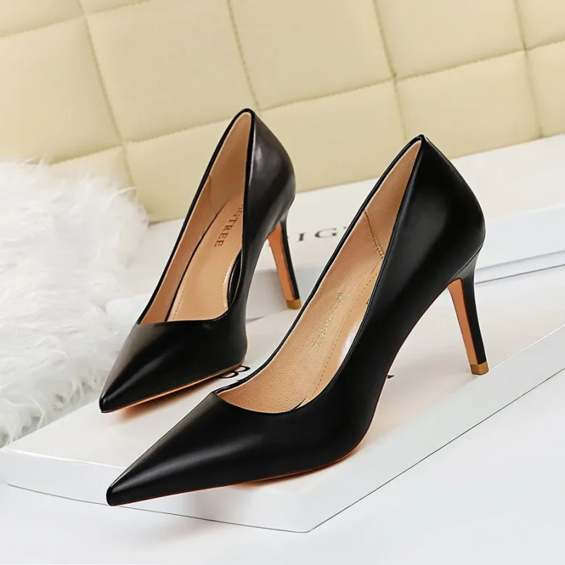 Women Fetish 7.5cm High Heels Nude Yellow Pumps Wedding Bridal - Image 11
