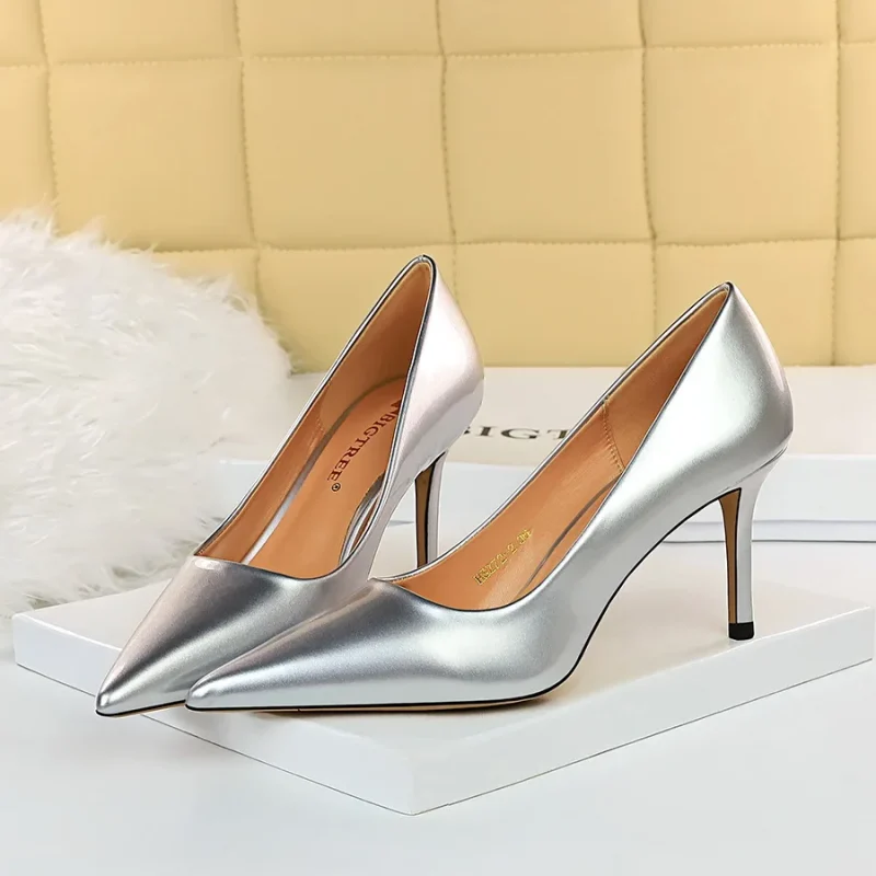 Women 8.5cm High Heels Scarpins Pumps Lady - Image 18