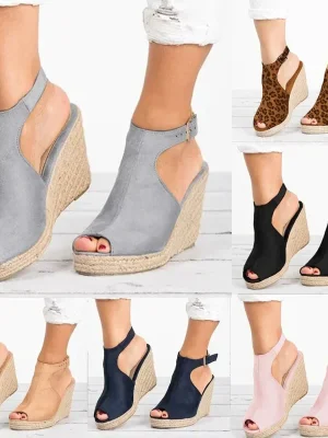 Plus Size 35-43 Platform Sandals Wedges Shoes for Women Heels