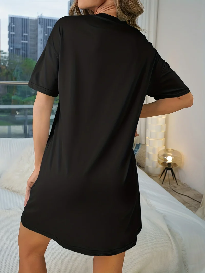 Women's Home Sleeping Dresses Plus Size Women's Loose Dresses - Image 4