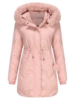 Winter Thick Warm Parka Women Fashion Detachable Hooded Fur Jackets