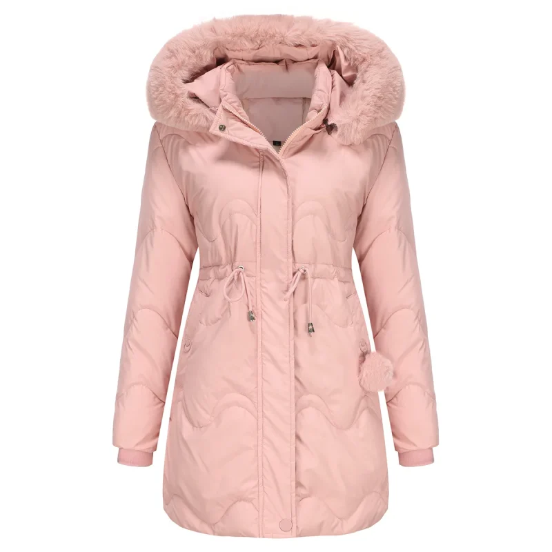 Winter Thick Warm Parka Women Fashion Detachable Hooded Fur Jackets