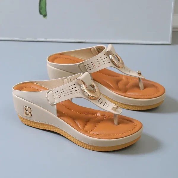 Women's Sandals Rome Wedges Slippers Causal Platform Beach Shoes - Image 5